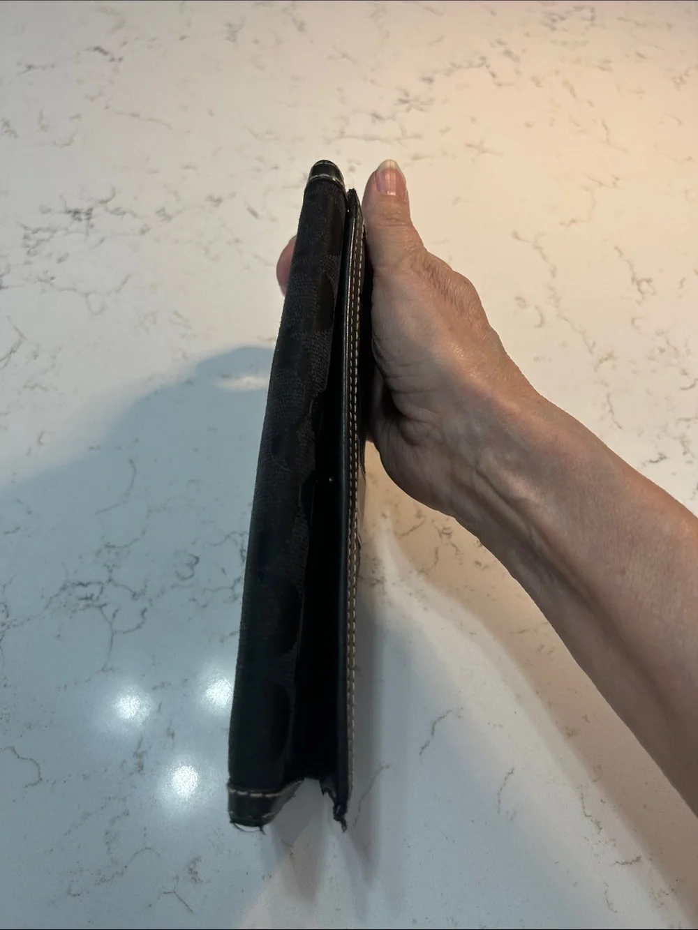 Coach Black Signature Continental Wallet